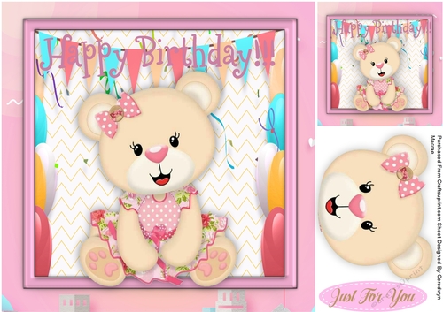 Pink Birthday Bear