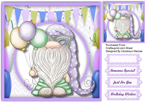  Gnomes  Birthday Balloon 