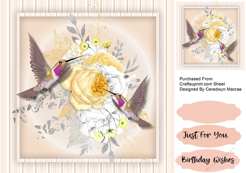 Humming Birds and Flowers 4