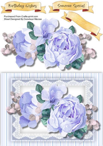 A5 , Gorgeous Blue Roses 