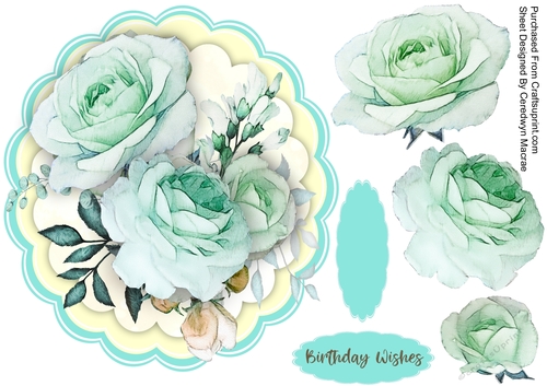 Beautiful Aqua French Roses 