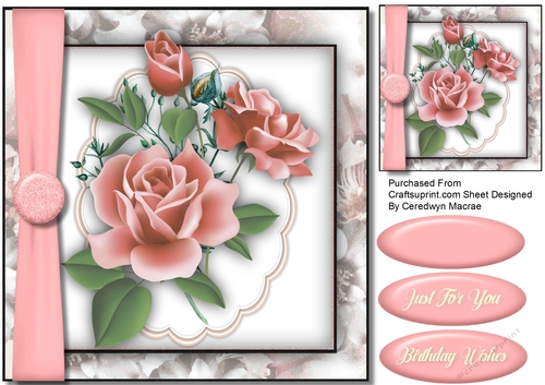 Pink Roses and Ribbon Wrap 