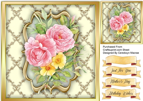 Beautiful Roses on a Lattice Mat