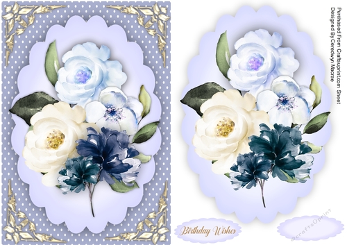 Beautiful Blue A5  Spring Flowers