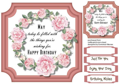 Pink Roses and Birthday Verse