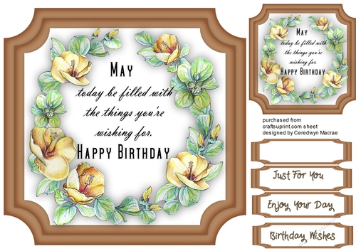 Yellow Roses and Birthday Verse