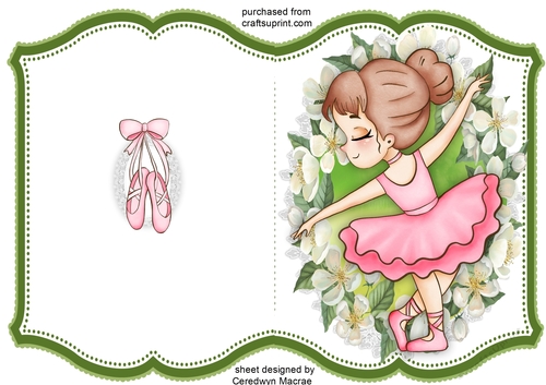 Print and Fold, Dancing Ballerina 2