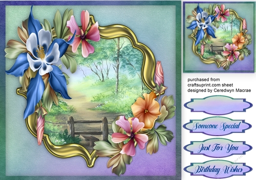 Garden Style on Shaped Mat