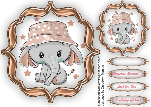 Cute Ellie in Summer Hat , Pink
