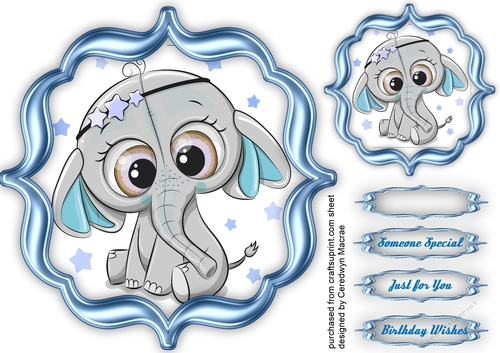 Cute Ellie in Star Band , Blue
