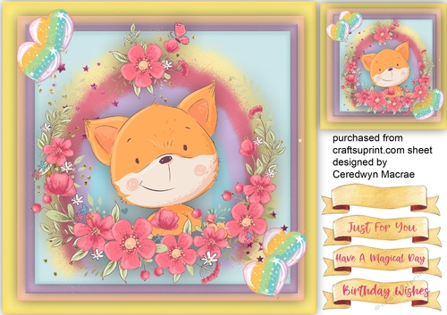 Fox in a Flower Fame