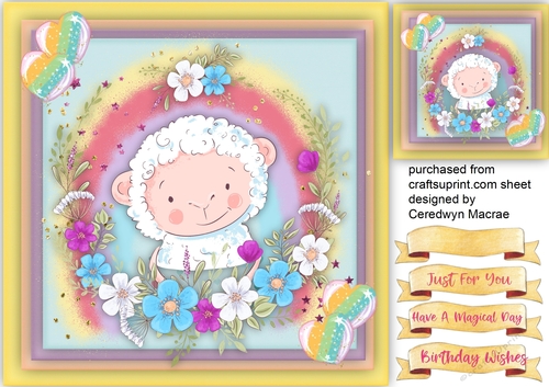 Lamb in a Flower Fame