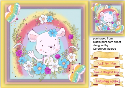 Mouse in a Flower Fame