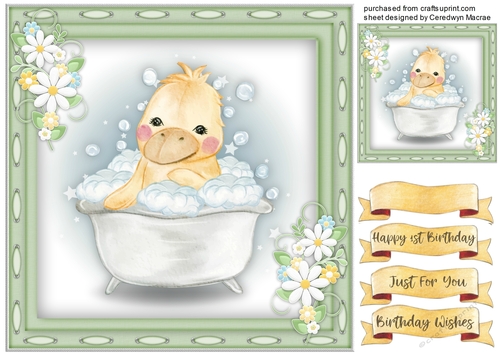 Cute Duck in a Tub 