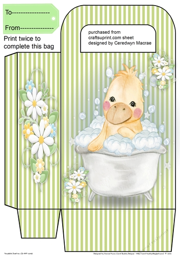 Duck in a Tub , Gift Bag 