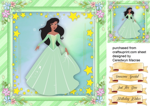 Beautiful princess in Green Dress 