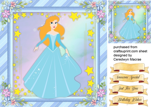 Beautiful princess in Blue Dress 