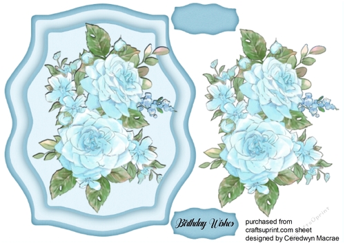 Beautiful Blue Boho Roses 