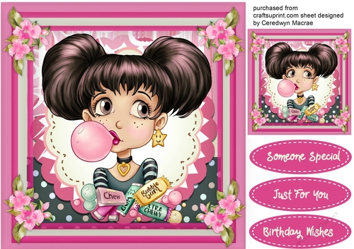 Miss Bubble Blowing Girl 