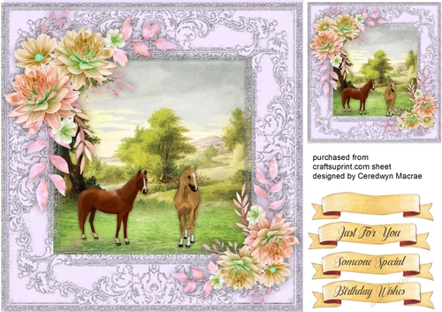 Beautiful Horses in the Meadow 