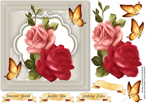 Beautiful  Roses and Corner Lace