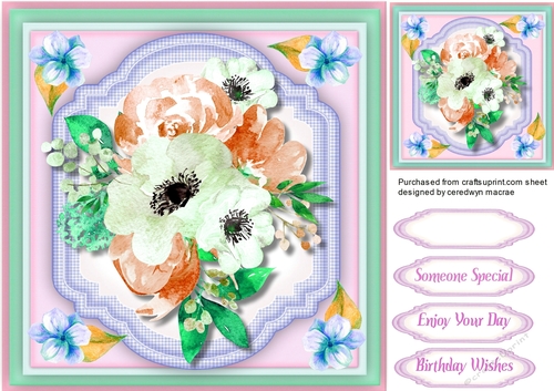 Beautiful Cream  Anemomies and Pink Roses 