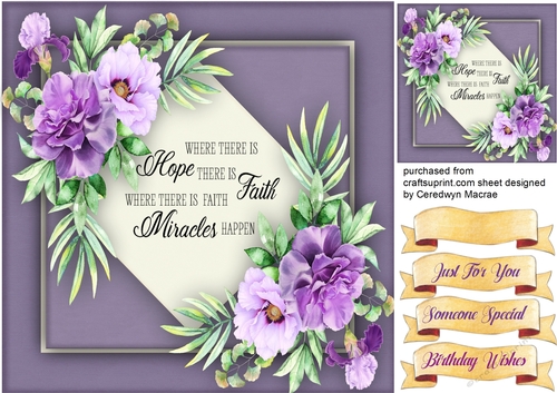 Beautiful Lilac Roses and quote, Friend