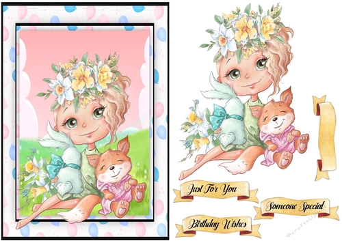 A5 , Girl with Flowers