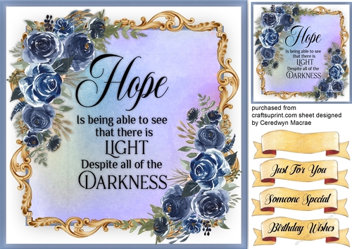 Blue Roses and Beautiful Quote