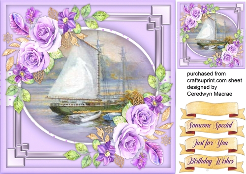 Beaurtiful Lilac boho  Roses and Boat