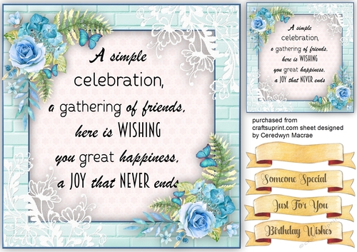 Birthday Wishes and Aqua Roses 