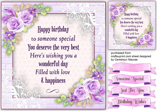 Birthday Wishes and Lilac Roses 