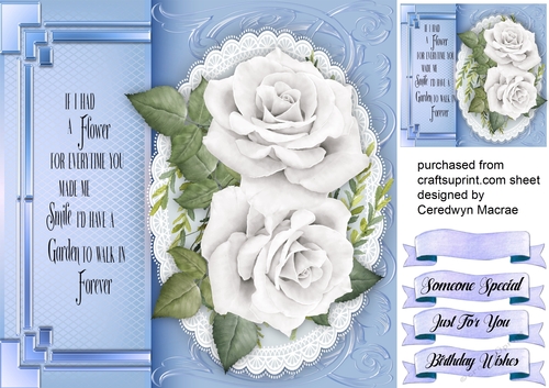 Beautiful White Love   Roses and Quote 