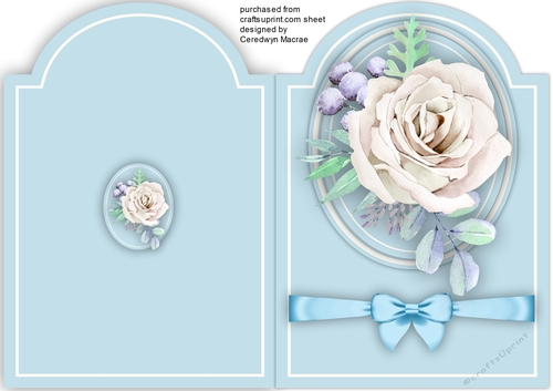 Print and Fold ,Cream Roses