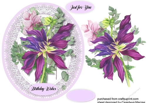 Lilac Flowers on a Lace Mat
