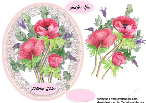 Poppys on a Lace Mat