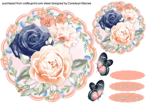 Scalloped Mat and Stunning  Roses