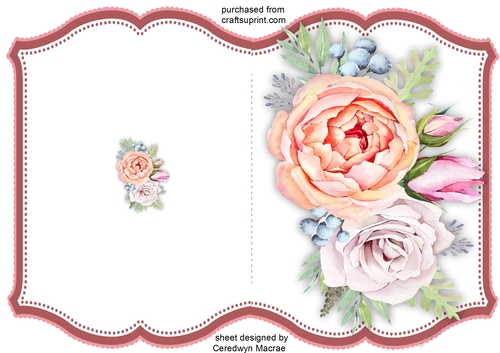 Print and Fold , Beautiful Roses