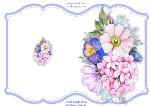 Print and Fold , Beautiful Spring Flowers