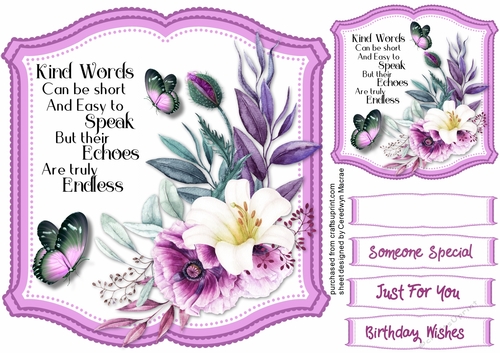 Beautiful Kind Words and Flowers