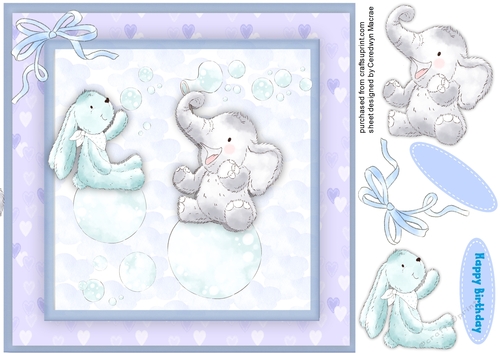 Ellie and Bubbles , Blue