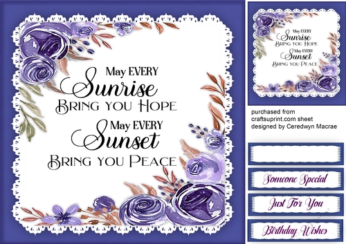 Blue Roses and Quote 