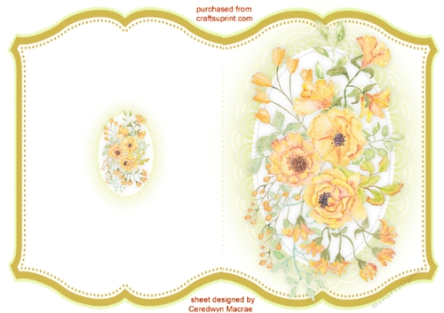 Print and Fold  , Beautiful Yellow Roses