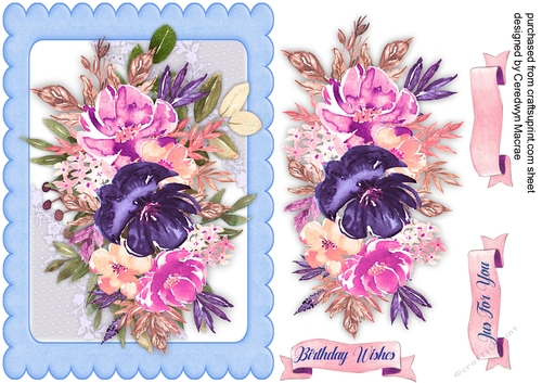 Pink and Blue Roses