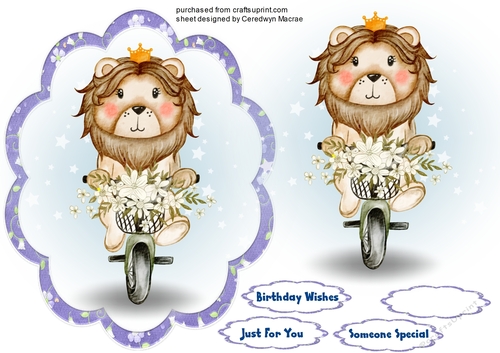 Lion On a Bike