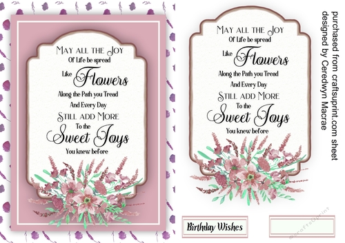Beautiful Flowers and Quote 