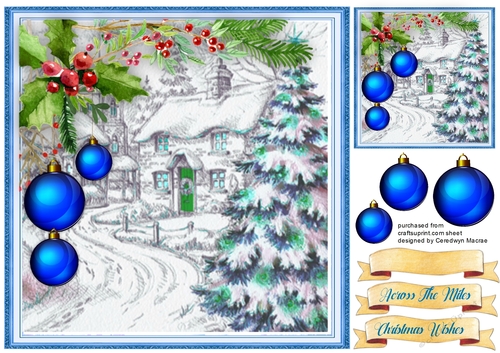 Blue Baubles and Scene