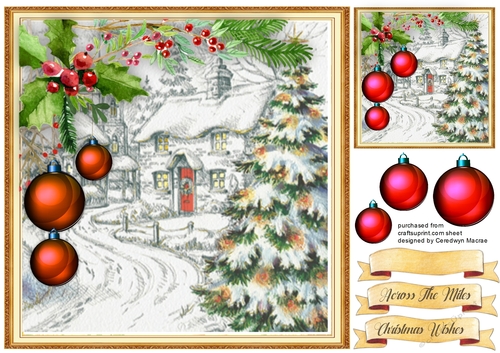 Red Baubles and Scene