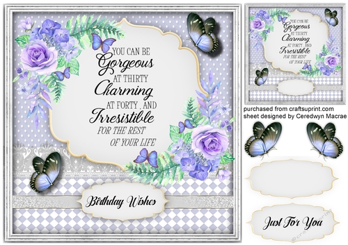 Beautiful Butterflys and Blue  Roses