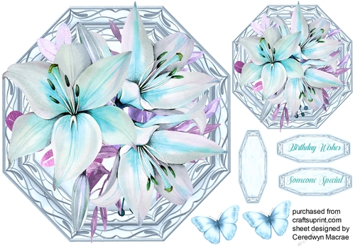 Beautiful Aqua Lily Topper